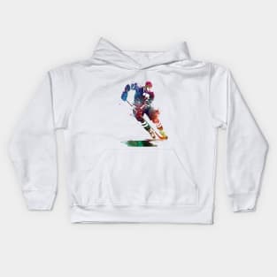 hockey player #hockey #sport Kids Hoodie